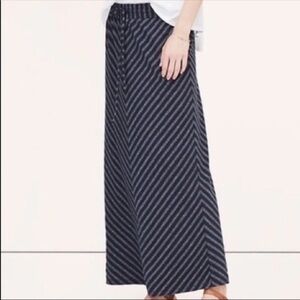Loft Chevron Maxi Skirt with Back Slit EUC